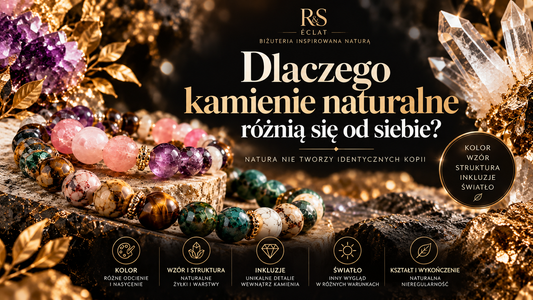 Bransoletki z kamieni naturalnych o różnych kolorach, wzorach i strukturach – R&S Éclat